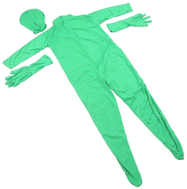 Alt view image 3 of 7 - Film Green Suit, Green Screen Bodysuit, Lightweight, Stretchy, Breathable, Washable, for Live Broadcast, Product Shootings, Film Special Effects (180cm)