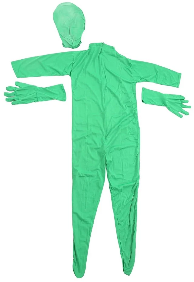 Alt view image 4 of 7 - Film Green Suit, Green Screen Bodysuit, Lightweight, Stretchy, Breathable, Washable, for Live Broadcast, Product Shootings, Film Special Effects (160cm)