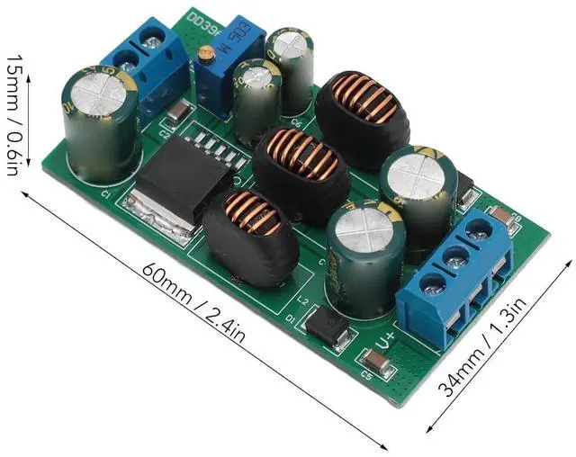 Alt view image 6 of 7 - Boost Module, Adjustable DC to DC Power Converter 3.6-30V Input 3-30V Output 20W, with High Efficiency 68-89%, for Amplifier Audio RS485 LCD Power Supply