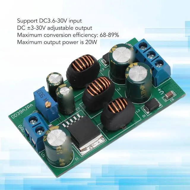 Alt view image 4 of 7 - Boost Module, Adjustable DC to DC Power Converter 3.6-30V Input 3-30V Output 20W, with High Efficiency 68-89%, for Amplifier Audio RS485 LCD Power Supply