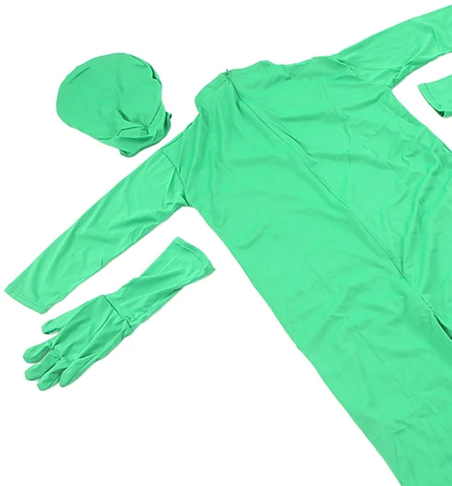 Alt view image 7 of 7 - Film Green Suit, Green Screen Bodysuit, Lightweight, Stretchy, Breathable, Washable, for Live Broadcast, Product Shootings, Film Special Effects (170cm)