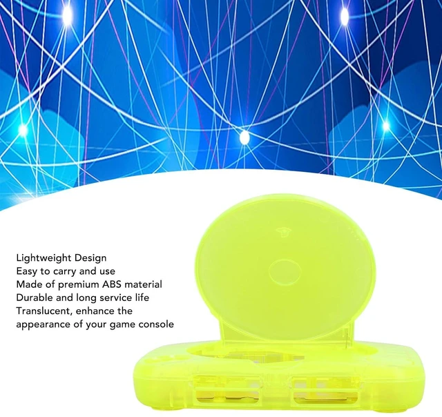 Alt view image 3 of 7 - Translucent Retro Console Case for PS1 with Complete Kit, Lightweight and Portable Console Case Replacement Compatible with SCPH 001 SCPH 101 SCPH 102 SCPH 103 All Versions (Green)