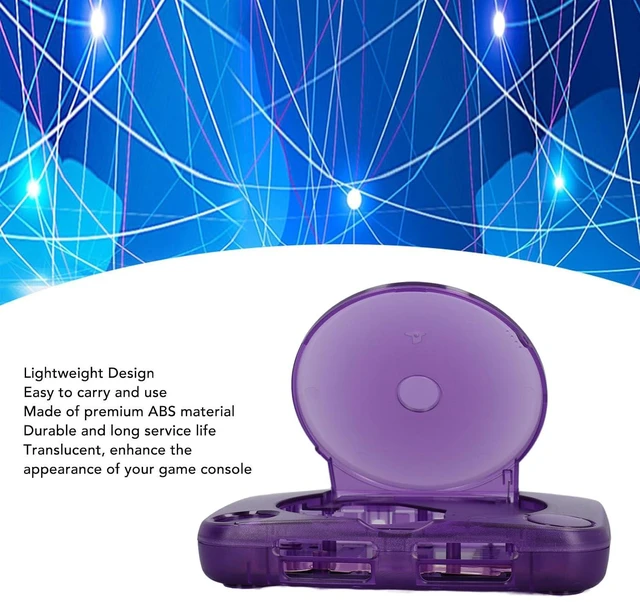 Alt view image 3 of 7 - Translucent Retro Console Case for PS1 with Complete Kit, Lightweight and Portable Console Case Replacement Compatible with SCPH 001 SCPH 101 SCPH 102 SCPH 103 All Versions