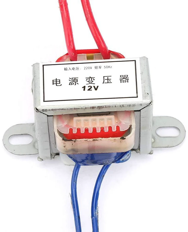 Alt view image 2 of 7 - Power Transformer, Full Copper Wire EI Single Power Transformer, Power Supply for Medium and Low Voltage Equipment Industrial Supplies Transformer (12V)