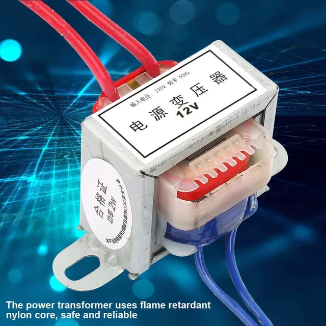 Alt view image 5 of 7 - Power Transformer, Full Copper Wire EI Single Power Transformer, Power Supply for Medium and Low Voltage Equipment Industrial Supplies Transformer (12V)