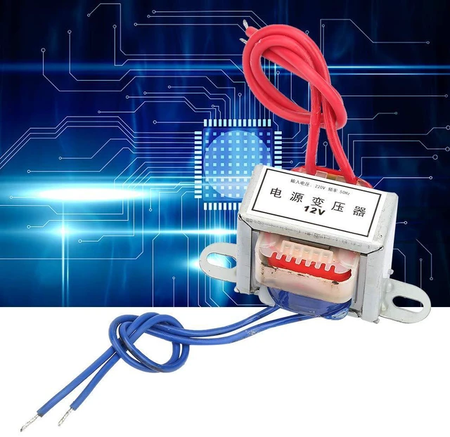 Alt view image 7 of 7 - Power Transformer, Full Copper Wire EI Single Power Transformer, Power Supply for Medium and Low Voltage Equipment Industrial Supplies Transformer (12V)