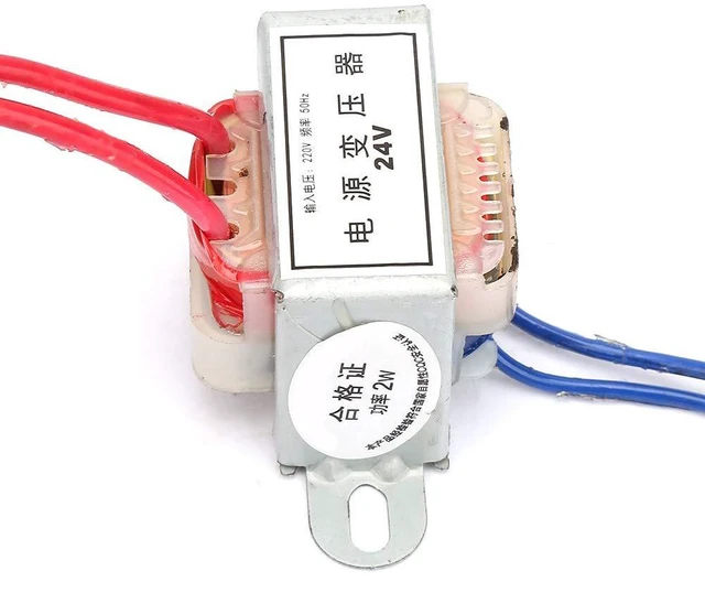 Alt view image 2 of 7 - Power Transformer, Full Copper Wire EI Single Power Transformer, Power Supply for Medium and Low Voltage Equipment Industrial Supplies Transformer (24V)