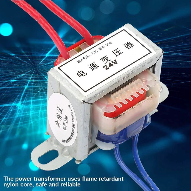 Alt view image 4 of 7 - Power Transformer, Full Copper Wire EI Single Power Transformer, Power Supply for Medium and Low Voltage Equipment Industrial Supplies Transformer (24V)