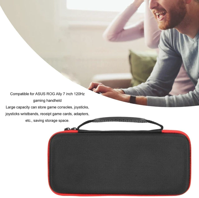 Alt view image 2 of 7 - Handheld Game Console Carrying Case, Shockproof, Hard Carrying Case for Ally 7 inch Handheld Game Console with Dual Zippers, Portable Travel Bag (Red)