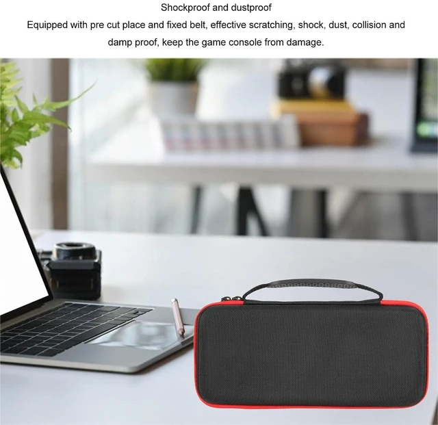 Alt view image 3 of 7 - Handheld Game Console Carrying Case, Shockproof, Hard Carrying Case for Ally 7 inch Handheld Game Console with Dual Zippers, Portable Travel Bag (Red)
