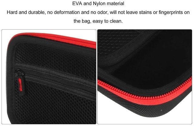 Alt view image 6 of 7 - Handheld Game Console Carrying Case, Shockproof, Hard Carrying Case for Ally 7 inch Handheld Game Console with Dual Zippers, Portable Travel Bag (Red)