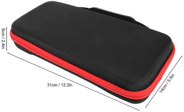 Alt view image 7 of 7 - Handheld Game Console Carrying Case, Shockproof, Hard Carrying Case for Ally 7 inch Handheld Game Console with Dual Zippers, Portable Travel Bag (Red)