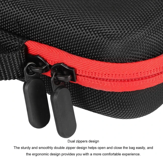 Alt view image 5 of 7 - Handheld Game Console Carrying Case, Shockproof, Hard Carrying Case for Ally 7 inch Handheld Game Console with Dual Zippers, Portable Travel Bag (Red)