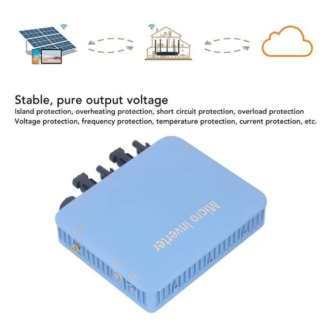 Alt view image 3 of 7 - Micro Inverter, 120V 230V Solar Grid Tie Inverter IP65 DC to AC Control, Pure Sine Waving Inverter, MPPT Solar Input 20V-60V Output 80V-280V, for Solar System