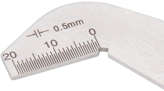 Alt view image 6 of 7 - 118° Drill Bit Sharpening Gauge, Stainless Steel Drill Bit Angle Gauge, Accurate 0.5mm, for Wood Metal, Compact Lightweight, Fast Efficient with Measurement Range 0-20mm