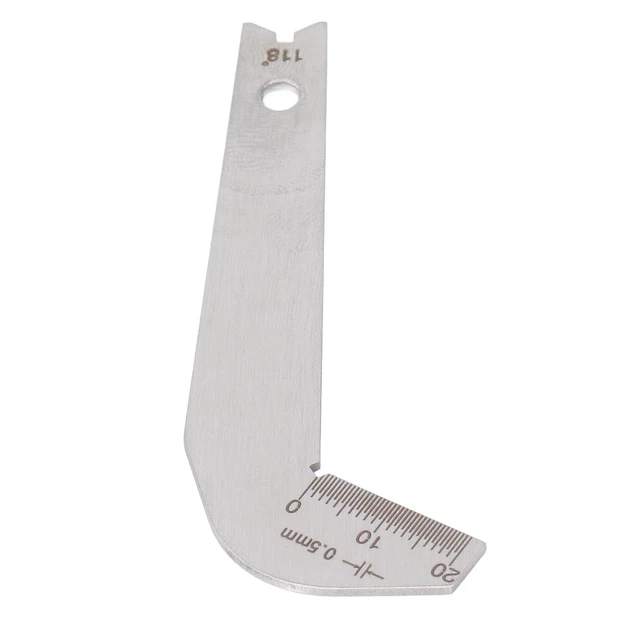 Alt view image 7 of 7 - 118° Drill Bit Sharpening Gauge, Stainless Steel Drill Bit Angle Gauge, Accurate 0.5mm, for Wood Metal, Compact Lightweight, Fast Efficient with Measurement Range 0-20mm