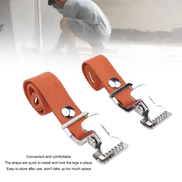 Alt view image 4 of 7 - Drywall Stilts Straps, Flexible Nylon Aluminum Alloy Buckle Adjustable Foot Band Replacement Kit with for Stilts (Brown)