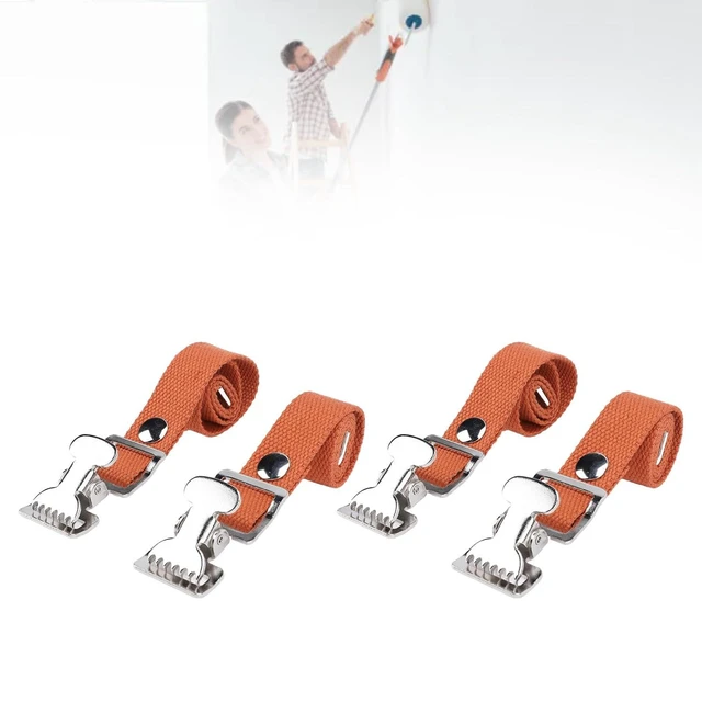 Alt view image 7 of 7 - Drywall Stilts Straps, Flexible Nylon Aluminum Alloy Buckle Adjustable Foot Band Replacement Kit with for Stilts (Brown)