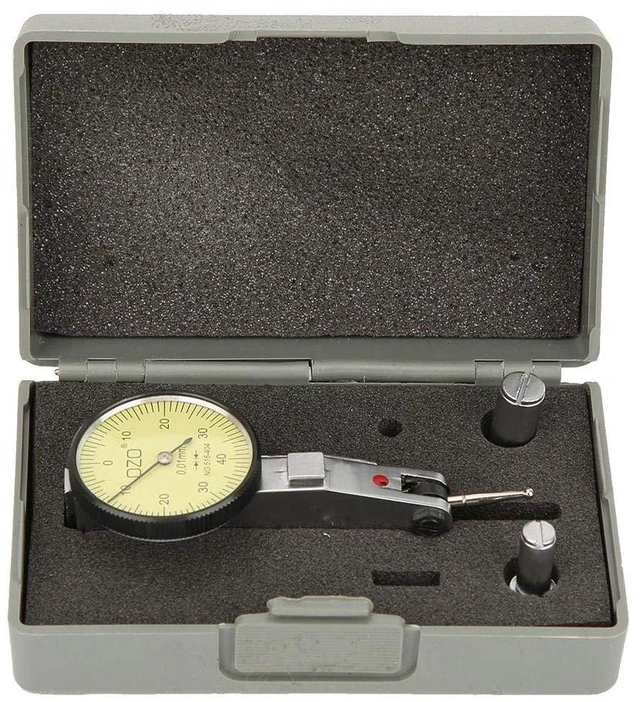 Main image of Dial Test Indicator, 0-0.8mm 0.01mm Test Dial Indicator with Dovetail Clamp ans Storage Case, Aluminum Professional Dial for Mechanical Measurement