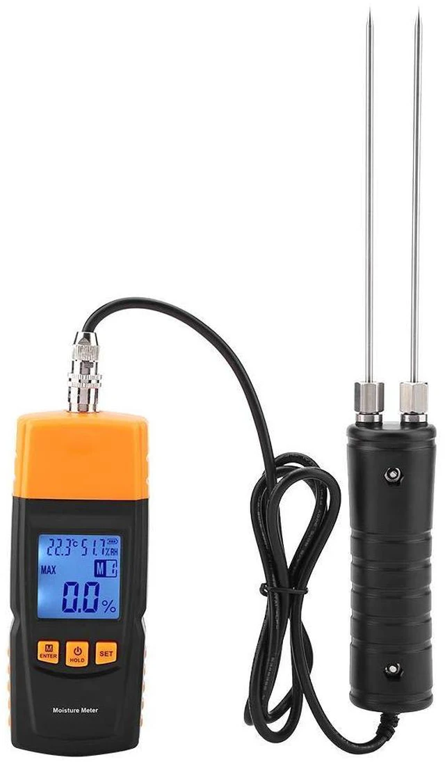 Main image of Wood Meter, Digital Wood Tester Firewood Meter with Long Probe, Professional Paper Humidity Tester Damp Meter for Wood Firewood Paper Floor