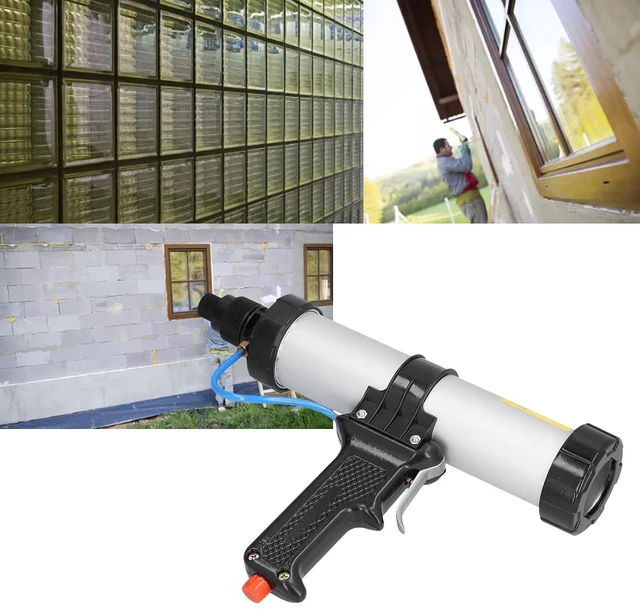 Alt view image 2 of 7 - Pneumatic Caulk, Air Power Caulk Guns Heavy Duty Lightweight with Air Pressure Regulator for Building Decoration
