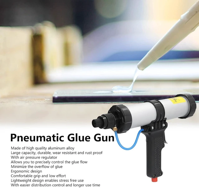 Alt view image 7 of 7 - Pneumatic Caulk, Air Power Caulk Guns Heavy Duty Lightweight with Air Pressure Regulator for Building Decoration