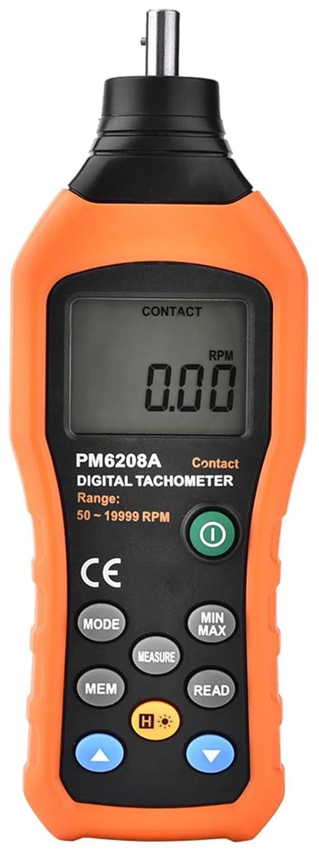 Alt view image 2 of 7 - Digital Tachometer, 50-19999RPM Tachometer with 5 Rollers and Storage Bag, Type Portable Mini Tachometer RPM Meter, Backlit LCD Display