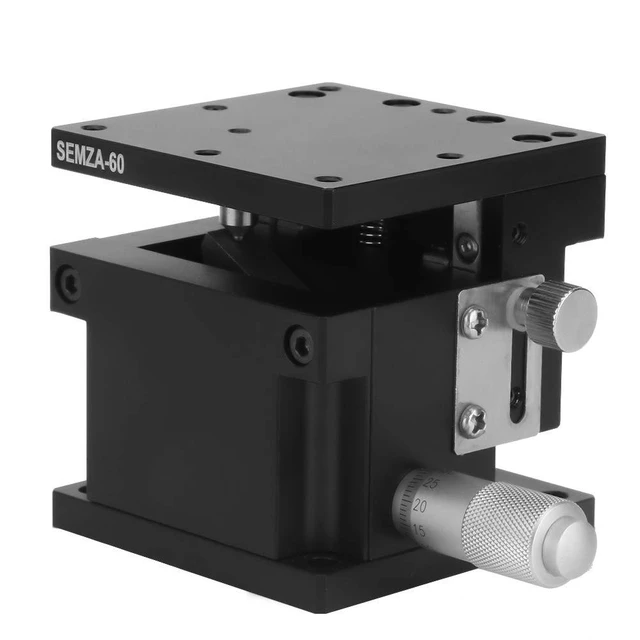 Alt view image 2 of 7 - Manual Z Linear Stage,Micrometer Fine Tuning Bearing Slide Table,Precision Trimming Cross Roller Linear Position Stage 2.4 * 2.4in,for Precision Inspection, Equipment