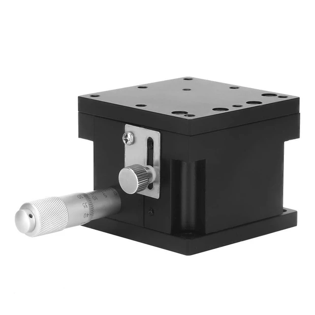 Alt view image 4 of 7 - Manual Z Linear Stage,Micrometer Fine Tuning Bearing Slide Table,Precision Trimming Cross Roller Linear Position Stage 2.4 * 2.4in,for Precision Inspection, Equipment