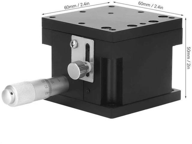 Alt view image 7 of 7 - Manual Z Linear Stage,Micrometer Fine Tuning Bearing Slide Table,Precision Trimming Cross Roller Linear Position Stage 2.4 * 2.4in,for Precision Inspection, Equipment