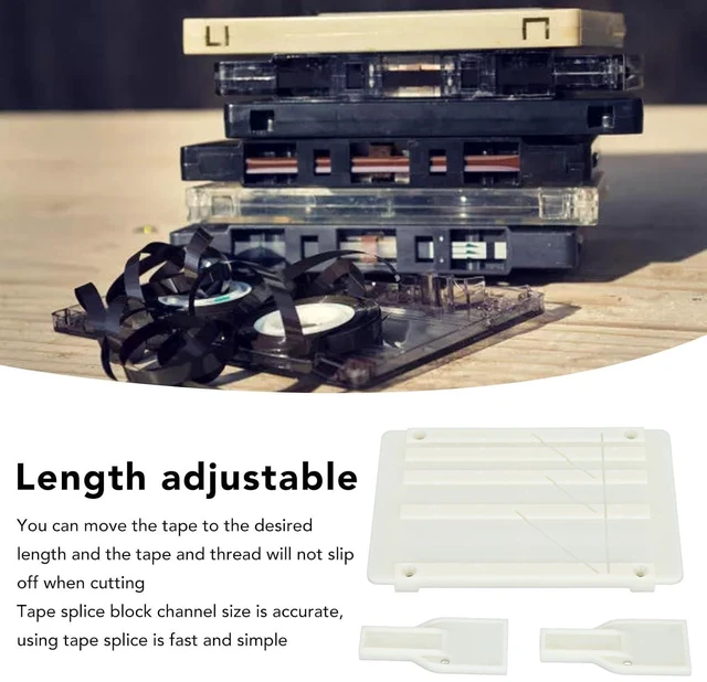 Alt view image 4 of 7 - 1/4 10 Inch Tape Splicing Set, Open Reel Tape Splicing Block for 1 & 1/2 & 1/4 & 1/8, Open Reel Audio Splicing Kit with Splicing Tape and Leader Tape for Revoxsonido