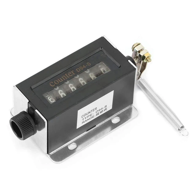 Alt view image 4 of 7 - 6 Digit Mechanical Counter,D94-S 0- Resettable Mechanical Pulling Counter,Return to Zero Rotation Count and Cycle Count Reset Mode,for Cumulative Records of Sports Equipment