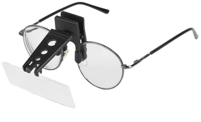 Alt view image 4 of 7 - Clip-On Magnifier, 1.5X 2.5X 3.5X Magnification Plastic Case Clip-on Glasses Type Magnifier Magnifying Glass