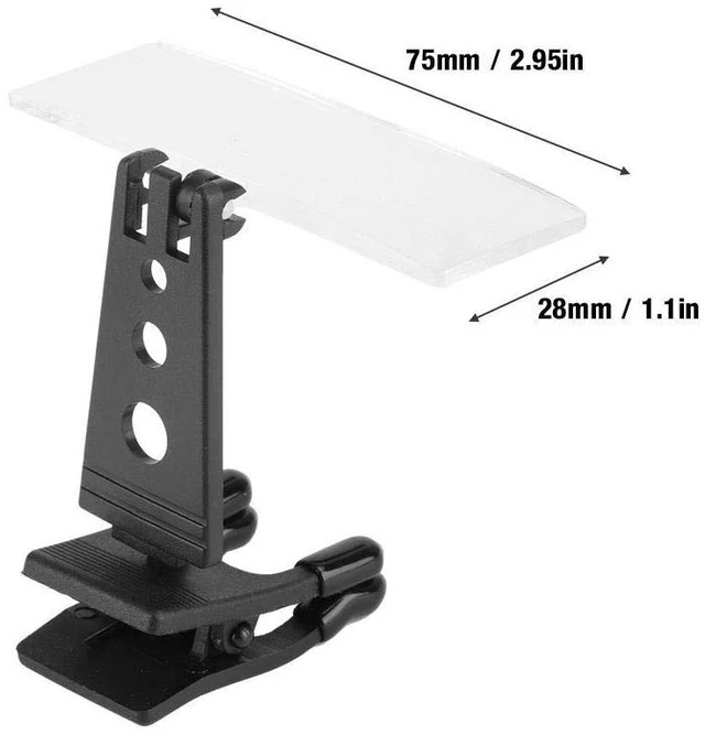 Alt view image 5 of 7 - Clip-On Magnifier, 1.5X 2.5X 3.5X Magnification Plastic Case Clip-on Glasses Type Magnifier Magnifying Glass