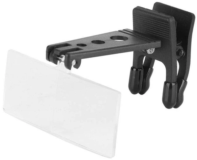 Alt view image 6 of 7 - Clip-On Magnifier, 1.5X 2.5X 3.5X Magnification Plastic Case Clip-on Glasses Type Magnifier Magnifying Glass