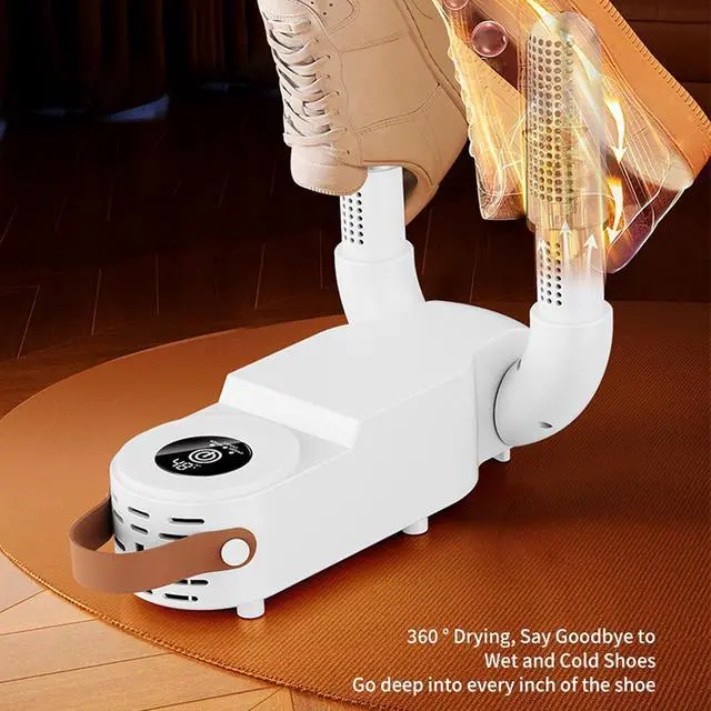 Alt view image 2 of 7 - Automatic Shoe Dryer, Wall Mounted Fast Drying Boot Dryer with Adjustable Angle Timer, Portable Foldable ElectricDryer for Wet Shoes, Sneakers, Travel Home Use (US Plug)