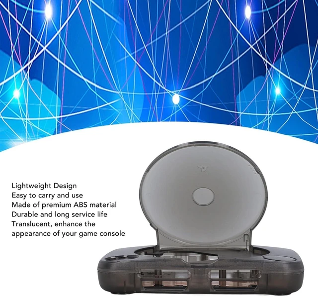 Alt view image 3 of 7 - Translucent Retro Console Case for PS1 with Complete Kit, Lightweight and Portable Console Case Replacement Compatible with SCPH 001 SCPH 101 SCPH 102 SCPH 103 All Versions