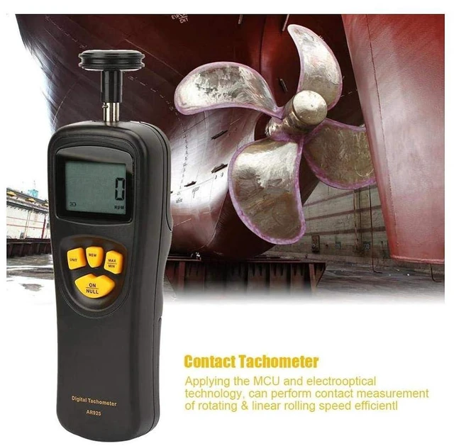 Alt view image 3 of 7 - Digital Tachometer,LCD Handheld Tachometer 0.5-19999RPM,High Tester Counter with/Min/Last Data Backlight Hold Functions