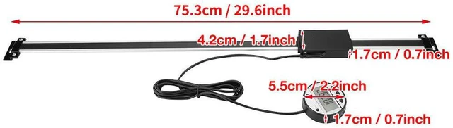 Alt view image 5 of 7 - 0-600mm Digital Linear ScaleDigital Readout Kit Remote Linear Scale DRO Linear Scalefor Milling Machines Lathes