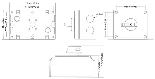 Alt view image 6 of 7 - Solar Combiner Box, 1500V DC 32A 4P IP66 Insulated Switch Professional Power Solar PV DC Switch for System RV Boats (Basic)