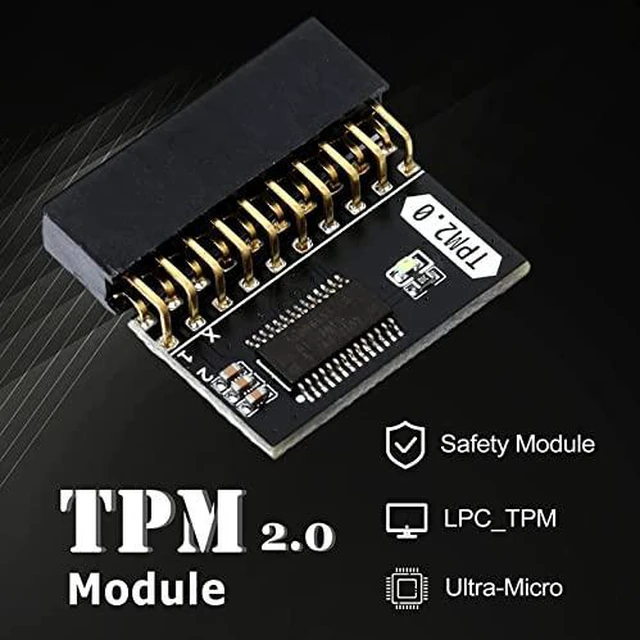 Alt view image 2 of 7 - TPM2.0 Encryption Security Module, GA 20-1 Pin 2 * 10P TPM Remote Card Encryption Security Board, Compatible with 2.0 System, for for