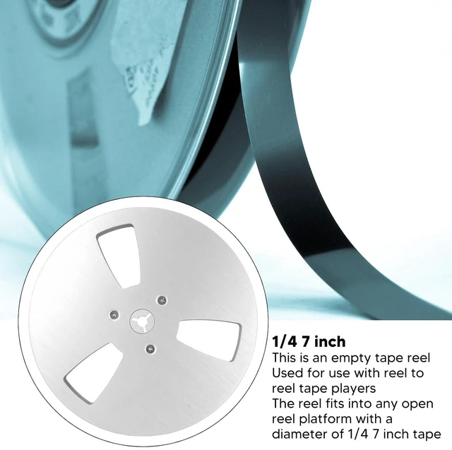 Alt view image 2 of 7 - Take Up Reel, 7 x 1/4 Empty Take Up Reel to Reel Small Hub with 3 Holes, Aluminum Alloy Universal Open Reel Audio Takeup Reel for Recording Nab (Silver)