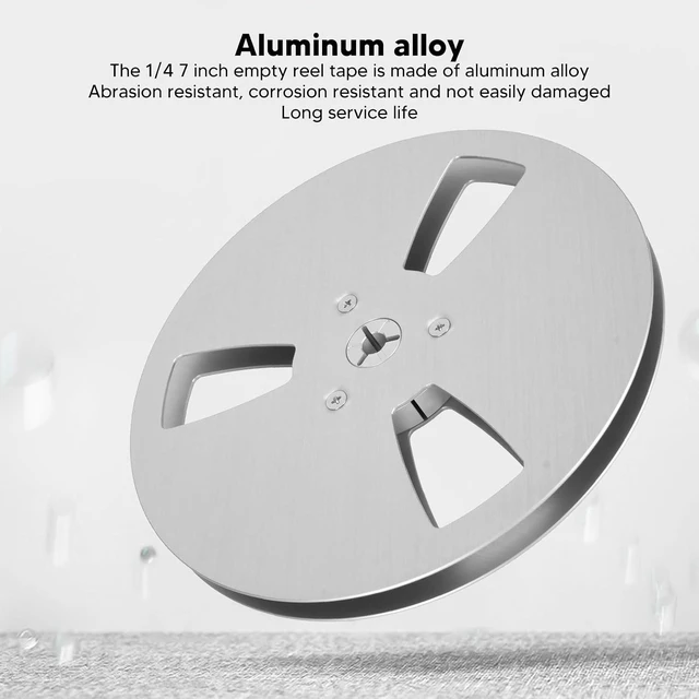 Alt view image 4 of 7 - Take Up Reel, 7 x 1/4 Empty Take Up Reel to Reel Small Hub with 3 Holes, Aluminum Alloy Universal Open Reel Audio Takeup Reel for Recording Nab (Silver)