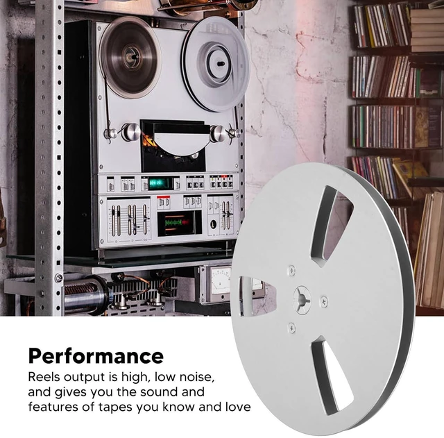 Alt view image 5 of 7 - Take Up Reel, 7 x 1/4 Empty Take Up Reel to Reel Small Hub with 3 Holes, Aluminum Alloy Universal Open Reel Audio Takeup Reel for Recording Nab (Silver)