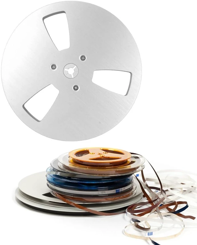 Alt view image 7 of 7 - Take Up Reel, 7 x 1/4 Empty Take Up Reel to Reel Small Hub with 3 Holes, Aluminum Alloy Universal Open Reel Audio Takeup Reel for Recording Nab (Silver)