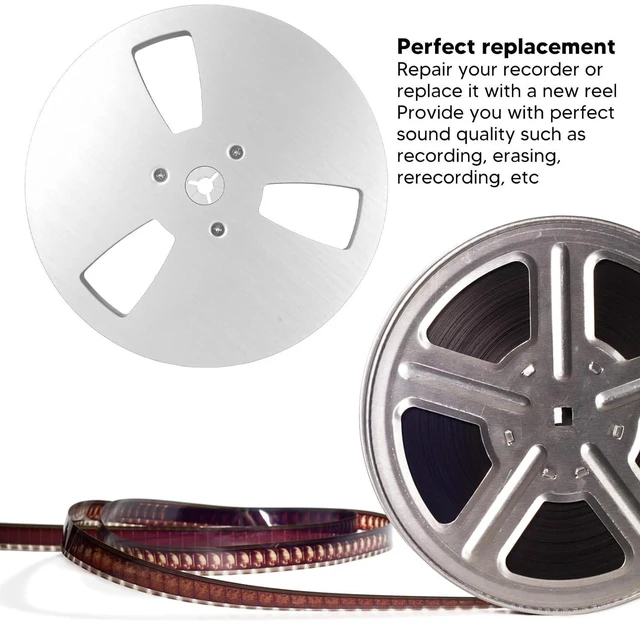 Alt view image 6 of 7 - Take Up Reel, 7 x 1/4 Empty Take Up Reel to Reel Small Hub with 3 Holes, Aluminum Alloy Universal Open Reel Audio Takeup Reel for Recording Nab (Silver)