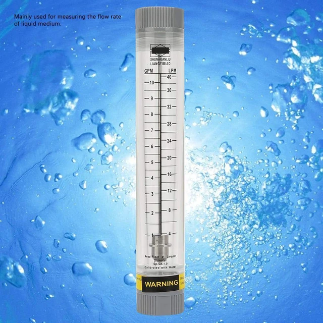 Alt view image 3 of 7 - G3/4inch Female Water Liquid Flowmeter,1-10GPM Tube Cylindrical Panel Type Meter,LZM-20G Flowmeter Instrument