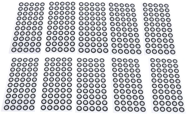 Main image of 3D Scanning Markers, 500 Pcs ID 6mm OD 10mm Reflective Tracking Dots with, Adhesive Foils, for 3D Scanners in Motion Capturing Fields