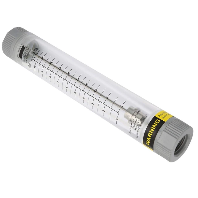 Alt view image 7 of 7 - G3/4inch Female Water Liquid Flowmeter,1-10GPM Tube Cylindrical Panel Type Meter,LZM-20G Flowmeter Instrument