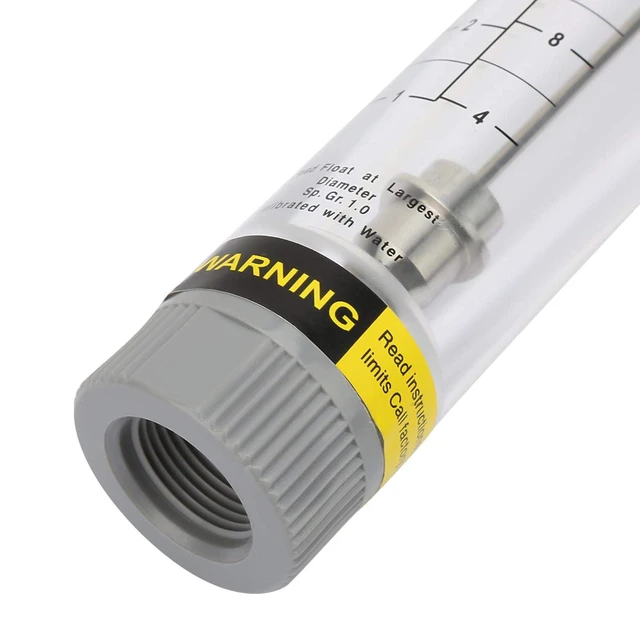 Alt view image 6 of 7 - G3/4inch Female Water Liquid Flowmeter,1-10GPM Tube Cylindrical Panel Type Meter,LZM-20G Flowmeter Instrument